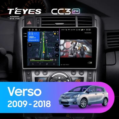 Штатная магнитола Teyes CC3 2K 4/64 Toyota Verso R20 (2009-2018) F1