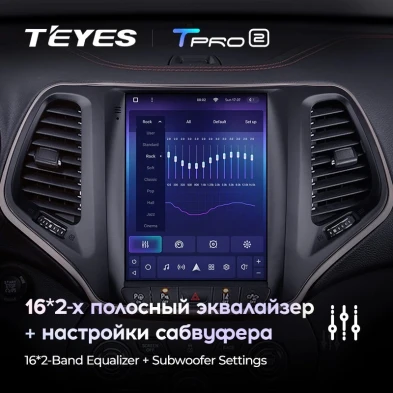 Штатная магнитола Tesla style Teyes TPRO 2 4/64 Jeep Cherokee 5 KL (2013-2018)