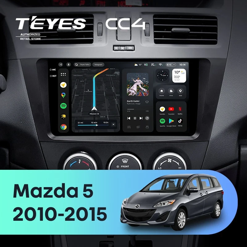 Штатная магнитола Teyes CC4 6/64 Mazda 5 3 CW (2010-2015)