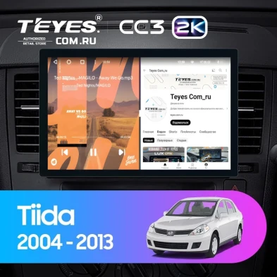 Штатная магнитола Teyes CC3 2K 4/64 Nissan Tiida C11 (2004-2013) F2 (11")