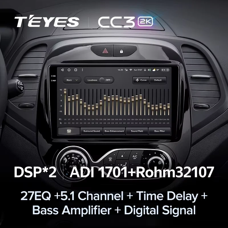 Штатная магнитола Teyes CC3 2K 4/32 Renault Kaptur (2016-2019) F1