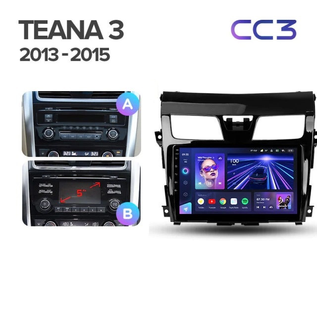 Штатная магнитола Teyes CC3 4/32 Nissan Teana J33 (2013-2015) Тип-B