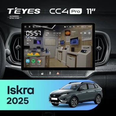 Штатная магнитола Teyes CC4 Pro 12/256 LADA Iskra SW Cross (2025-2026) Тип-A (11")