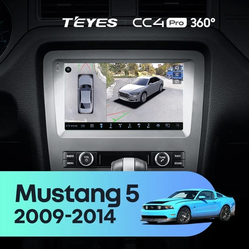 Штатная магнитола Teyes CC4 Pro 360 8/128 Ford Mustang 5 S-197 (2009-2014) F1