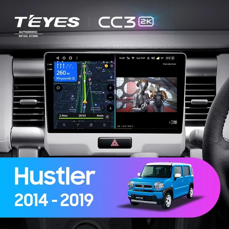 Штатная магнитола Teyes CC3 2K 6/128 Suzuki Hustler (2014-2019)