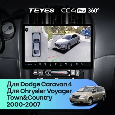 Штатная магнитола Teyes CC4 Pro 360 8/128 Chrysler Voyager (2000-2007) Тип-B (11")