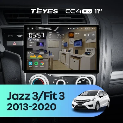 Штатная магнитола Teyes CC4 Pro 8/128 Honda Jazz 3 (2015-2020) Тип-A (11")