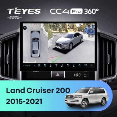 Штатная магнитола Teyes CC4 Pro 360 8/128 Toyota Land Cruiser 200 (2015-2021) (13")
