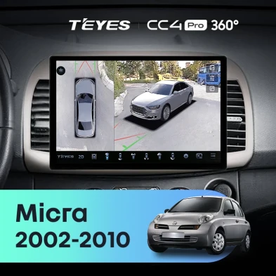 Штатная магнитола Teyes CC4 Pro 360 8/128 Nissan Micra K12 (2002-2010) (11")