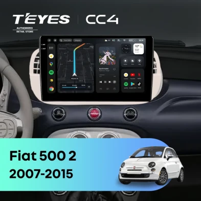 Штатная магнитола Teyes CC4 8/128 Fiat 500 2 (2007-2015)