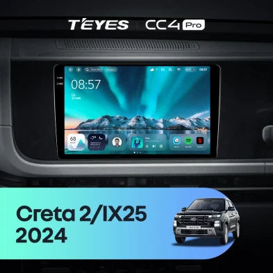 Штатная магнитола Teyes CC4 Pro 8/128 Hyundai Creta 2 IX25 (2024-2026)