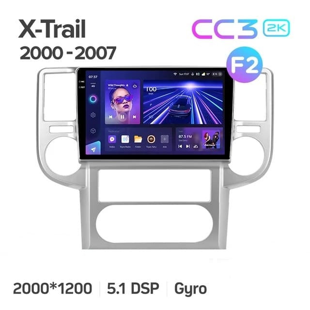 Штатная магнитола Teyes CC3 2K 6/128 Nissan X-Trail 1 T30 (2000-2007) F2