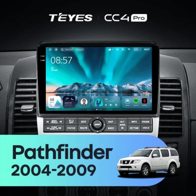 Штатная магнитола Teyes CC4 Pro 12/256 Nissan Pathfinder R51 (2004-2009) F2