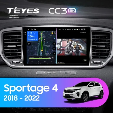 Штатная магнитола Teyes CC3 2K 6/128 Kia Sportage 4 QL (2018-2022) Тип-A