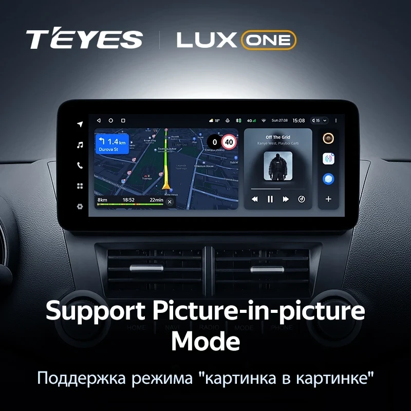 Штатная магнитола Teyes LUX ONE 6/128 Toyota Highlander 2 XU40 (2007-2013)